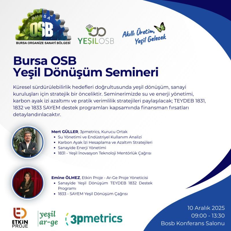 Bursa OSB Yeşil Dönüşüm Semineri