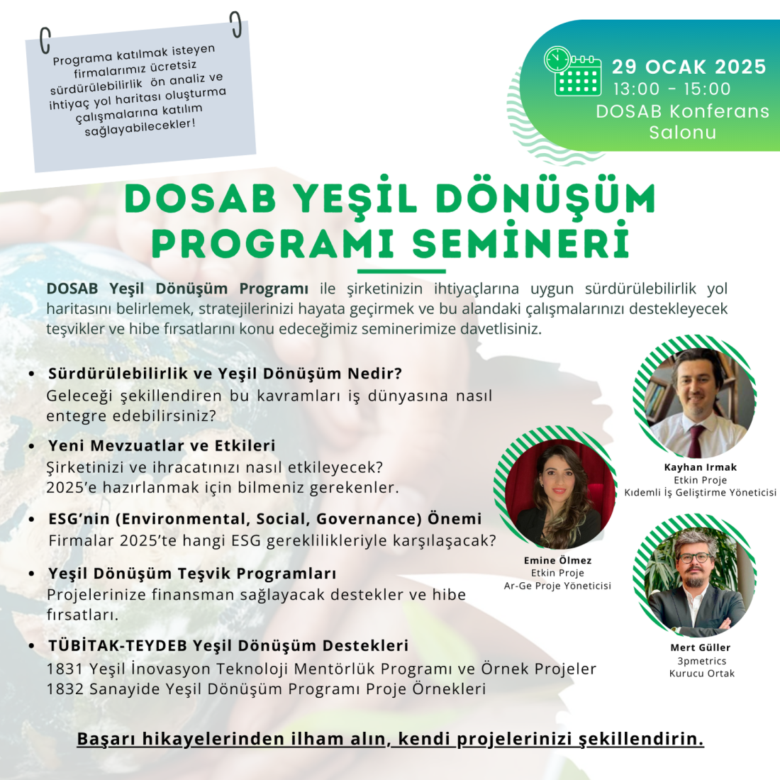 DOSAB Yeşil Dönüşüm Programı Semineri